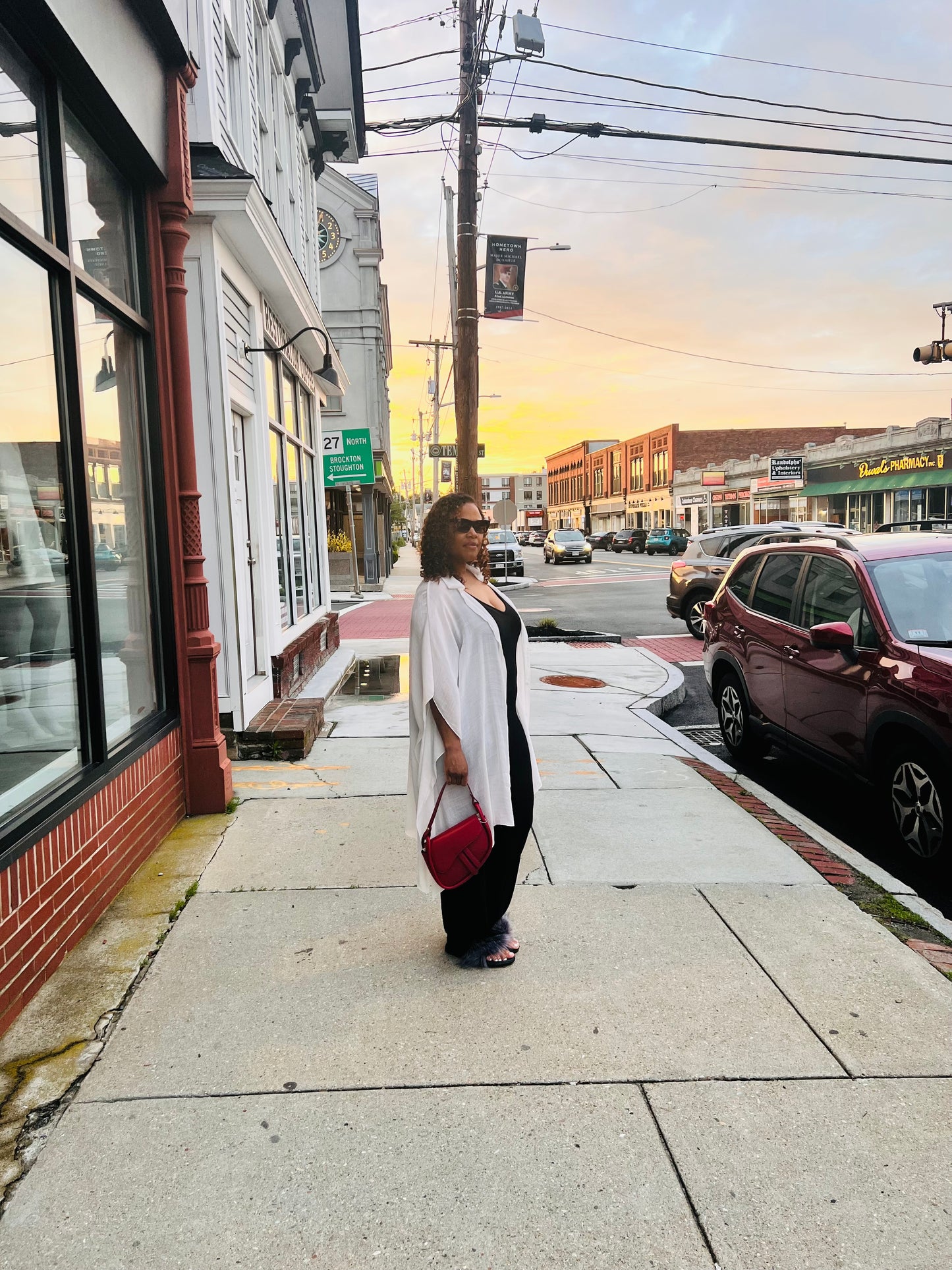 Blue Dye Oversized Poncho Coverup