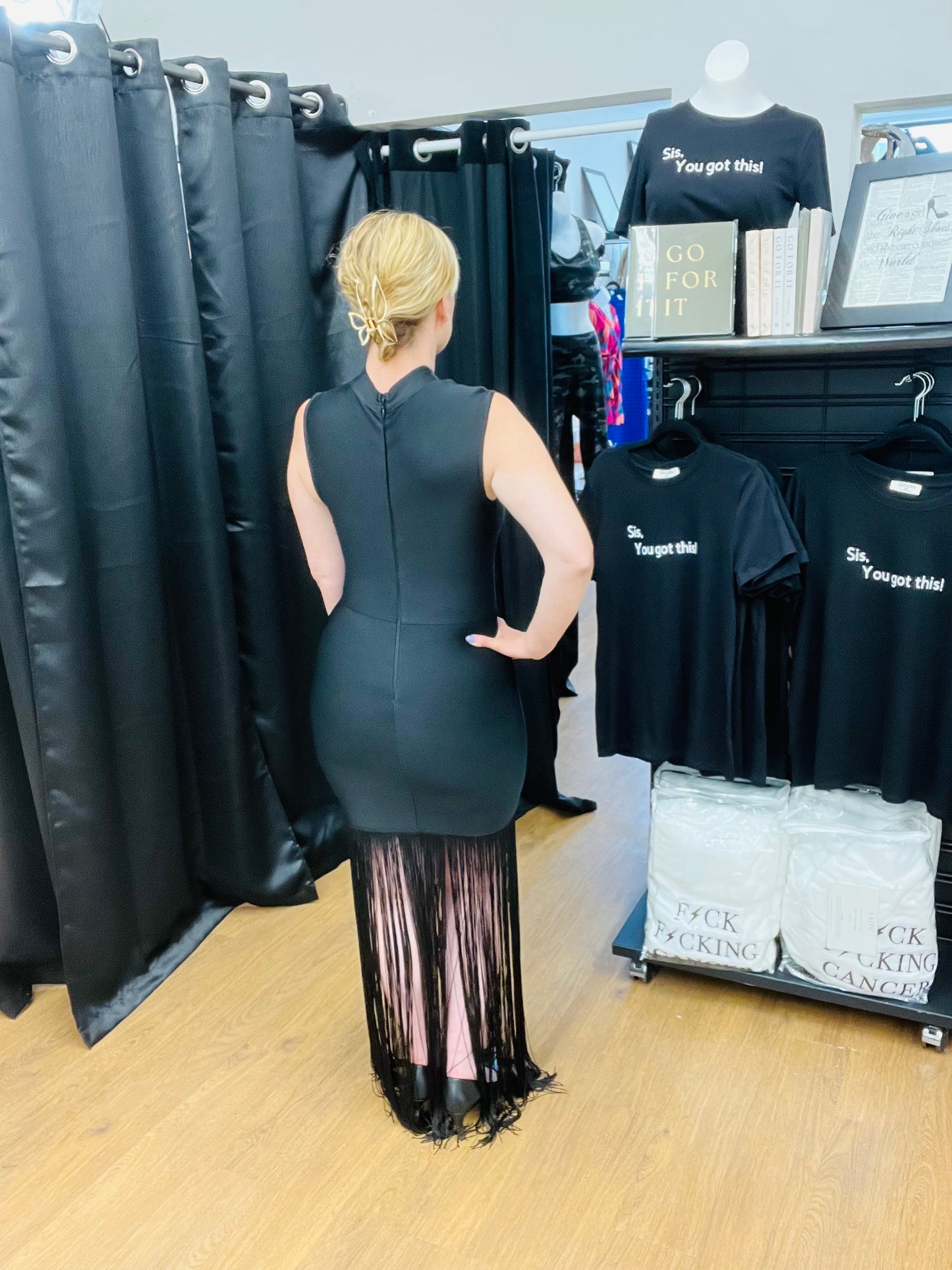 Cut-Out Carrie Fringe Dress