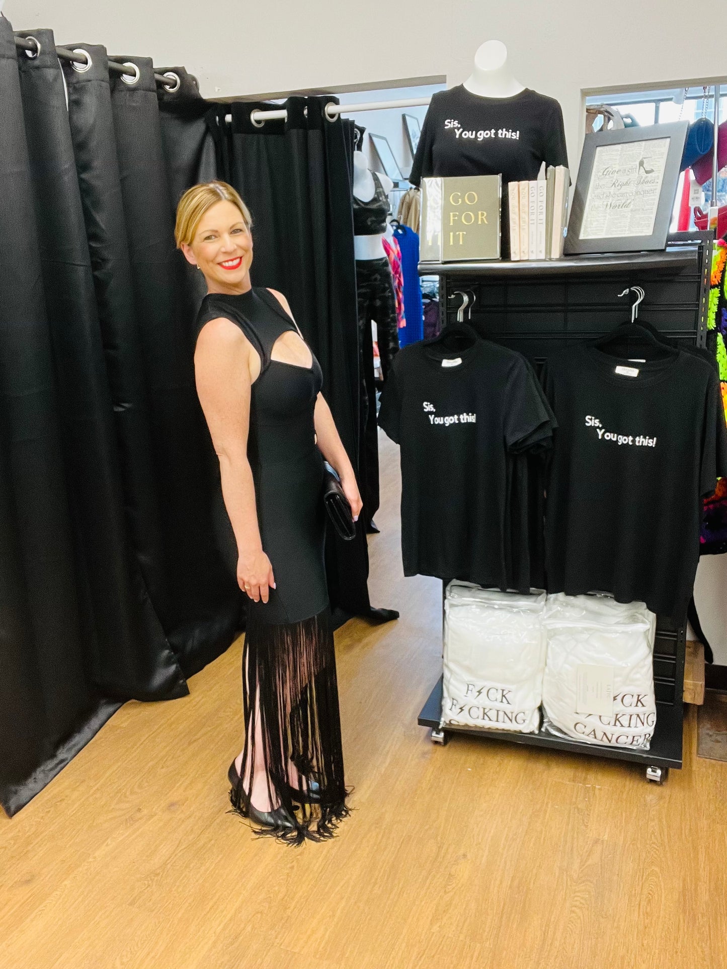 Cut-Out Carrie Fringe Dress