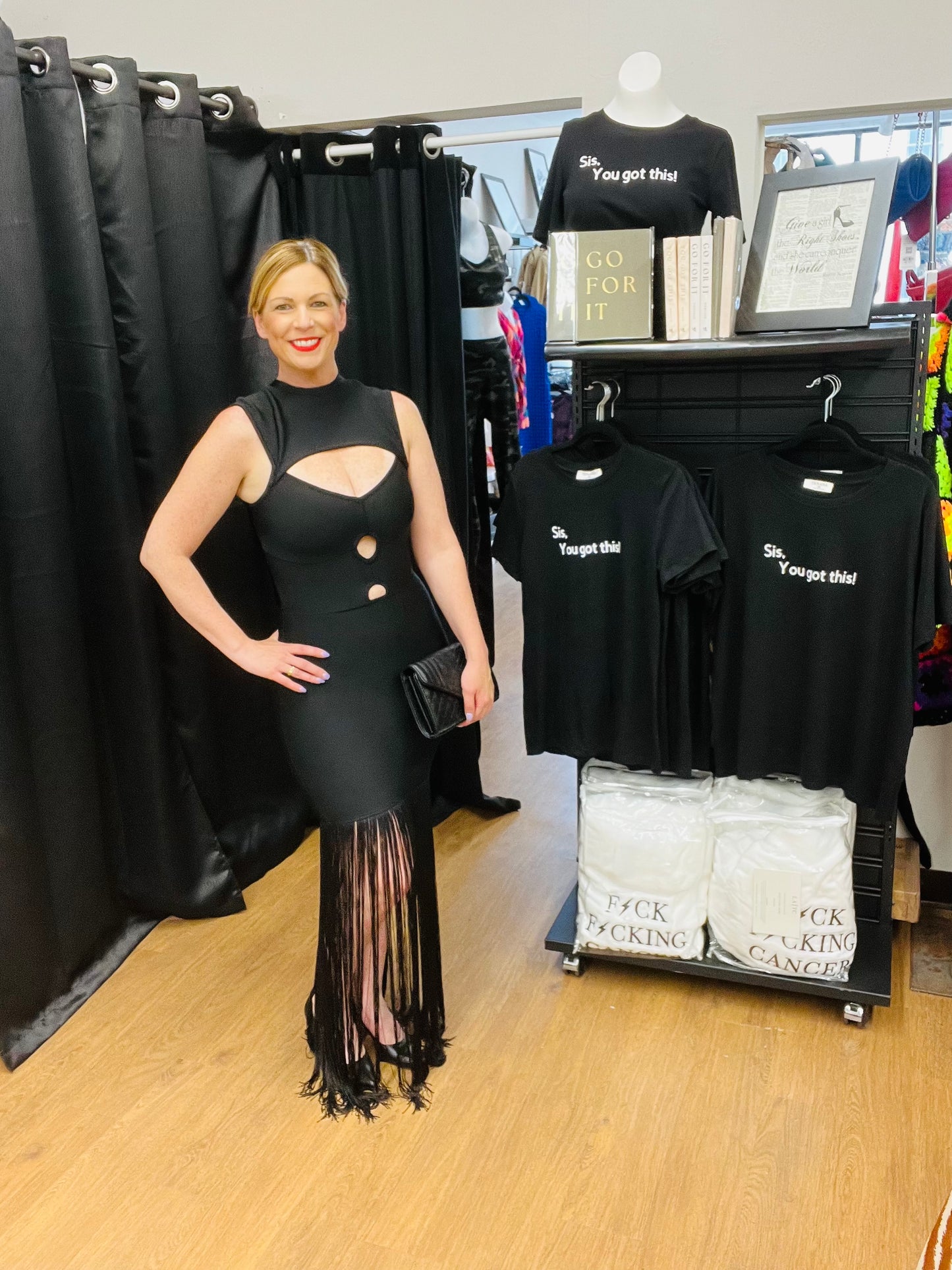 Cut-Out Carrie Fringe Dress