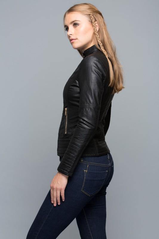 Edgy Classic Vegan Jacket - FashionFunPop