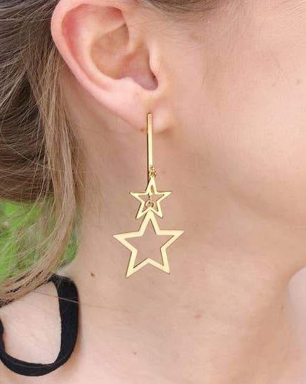Star Dangle Earrings - FashionFunPop