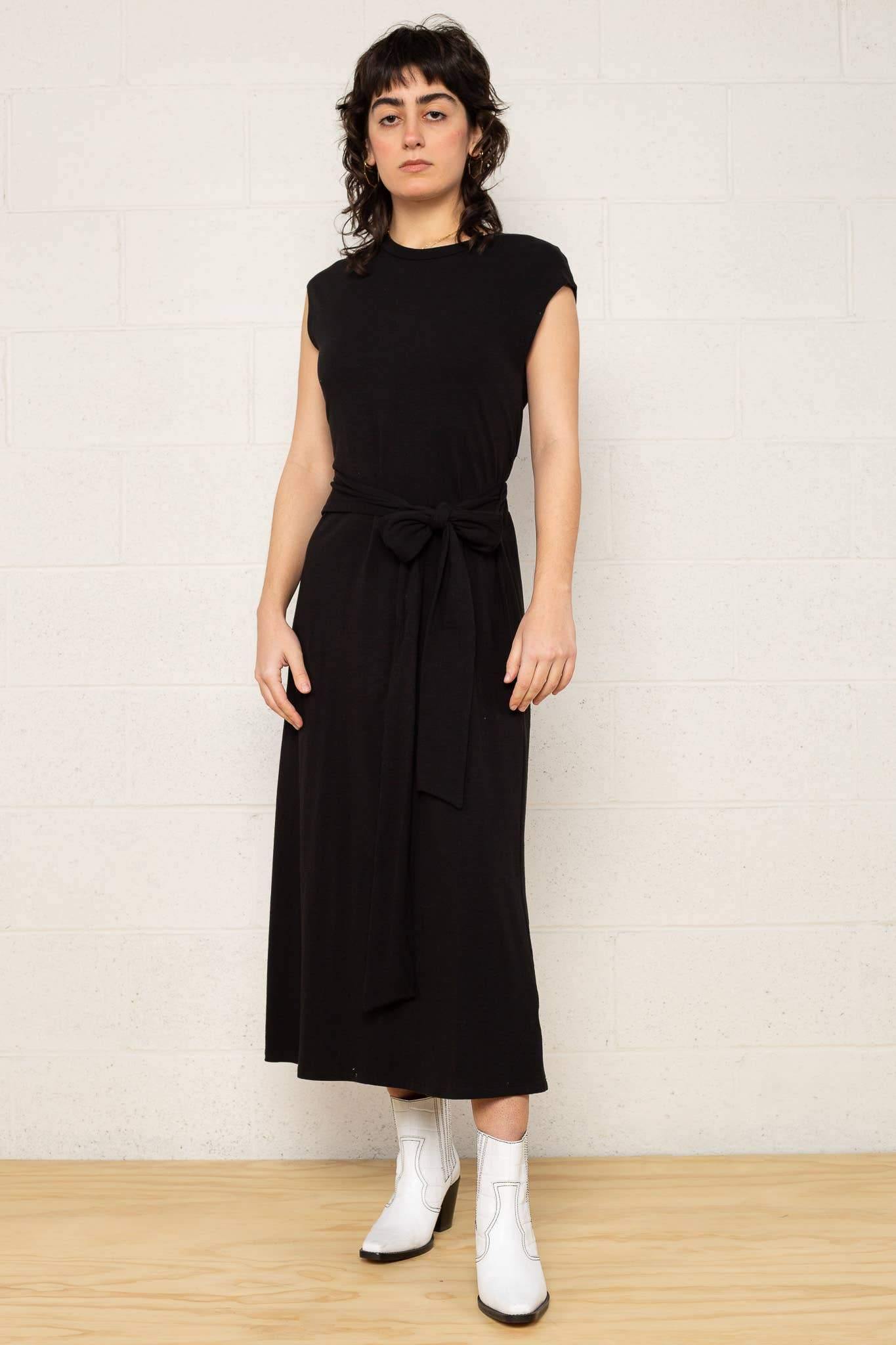 Black T-Shirt Midi Dress S Black T-Shirt Midi Dress S