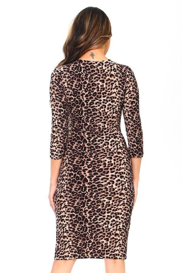 Leopard Midi Dress - FashionFunPop