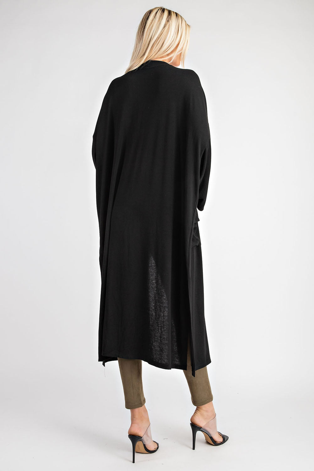 Black Knit Duster Cardigan