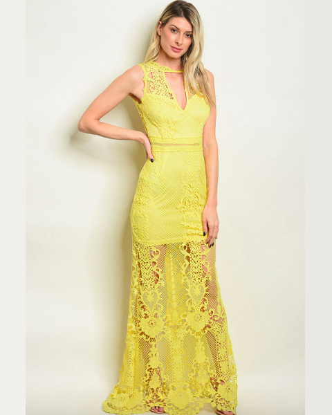 Lemon Lace Dress L Lemon Lace Dress L