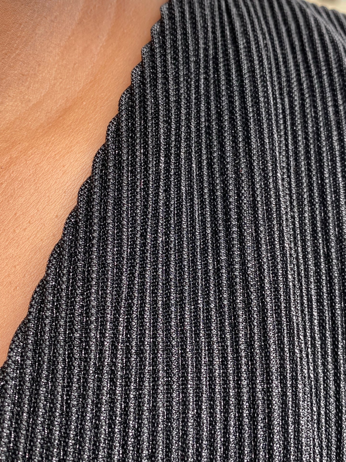 Side Ruched Black Dress