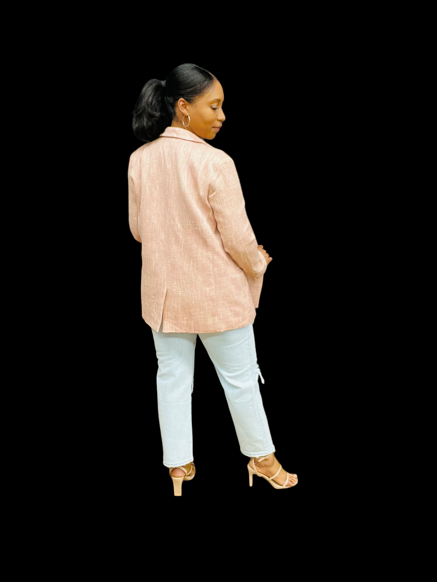 Fem Collection: Mauve Houndstooth Blazer