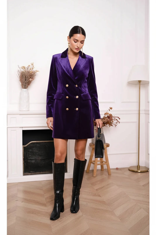 The Purple V Blazer Dress
