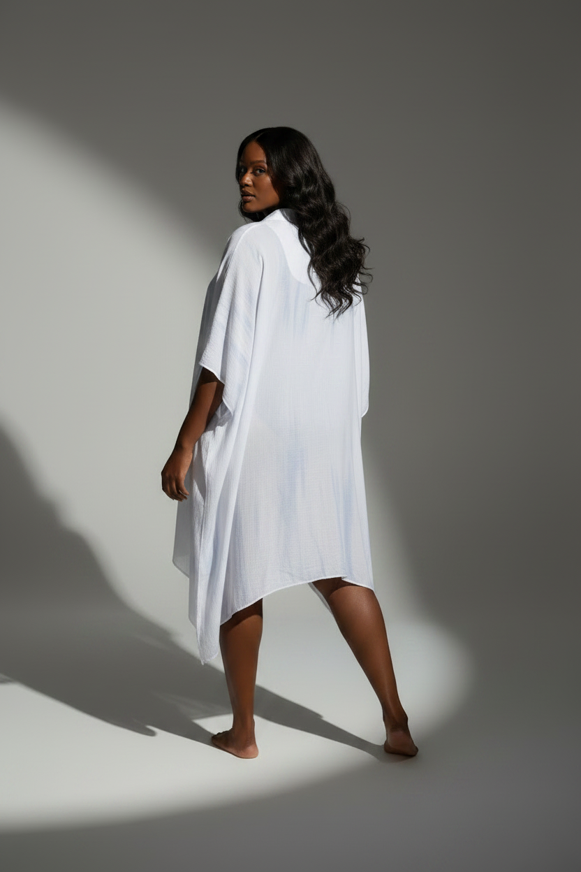 Vacation Flow Poncho - Back View Editorial